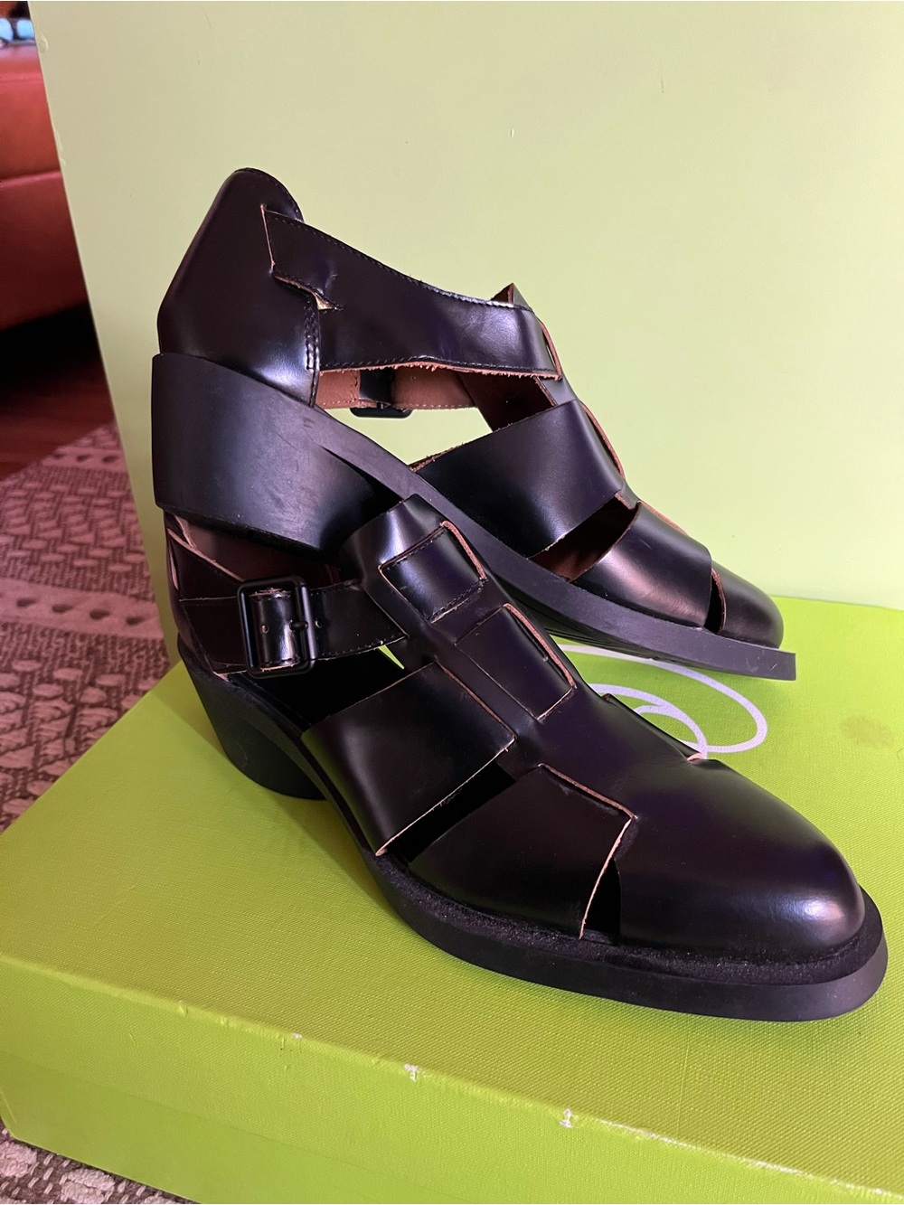 NWOT Camper leather heeled sandals - Picture 8 of 11